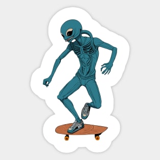 Skater from Outer Space Sticker